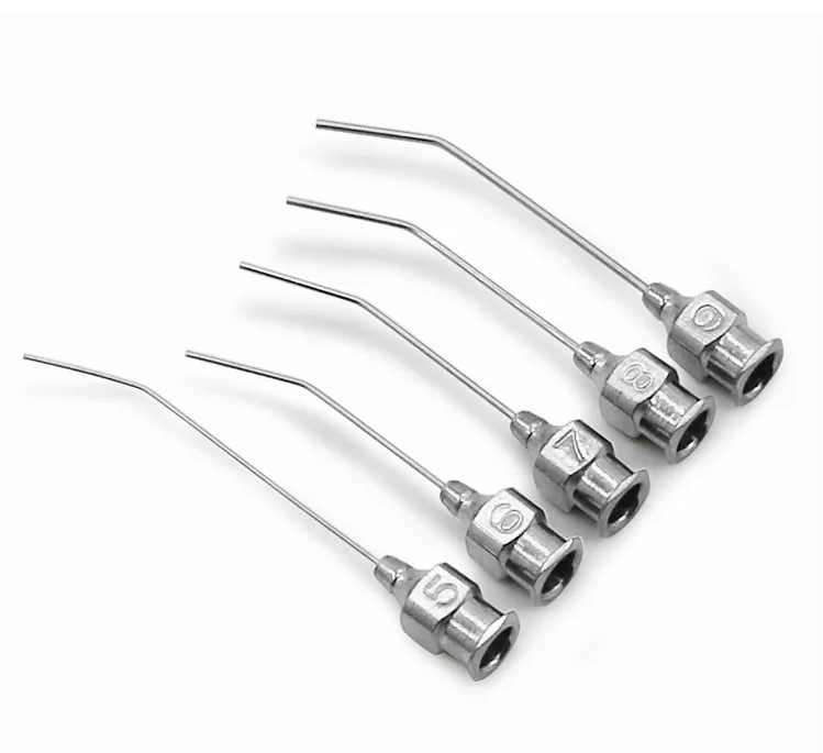 Eye instrument Lacrimal duct irrigating needle Oral irrigating needle Straight curved Angle stainless steel eye tool