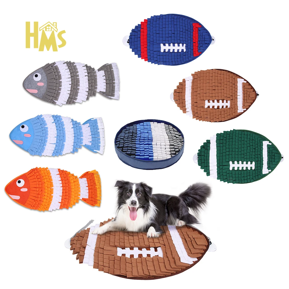  HMS custimise soft dog webbing flower snuffl mat pet sniffing pads wooly training snuffle Feeding 2021 for dogs