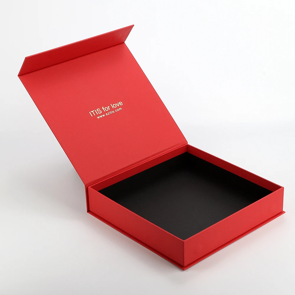 Custom Logo Wholesale Luxury Black Magnet Paperbox Wigs Clothing Carton Folding Magnetic Gift Box Packaging Paper Boxes