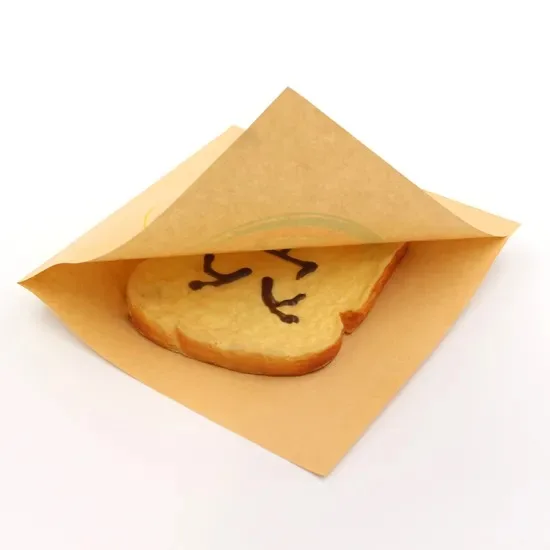 Customized Disposable Sandwich Hamburger PE Coated single doughnut food paper bag packaging