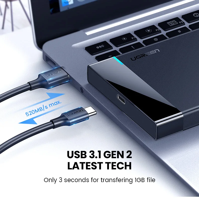  Корпус для жесткого диска Ugreen адаптер 2 5 Sata-USB 3 0 корпус HD внешний портативный инструмент бесплатно SSD-диска Type