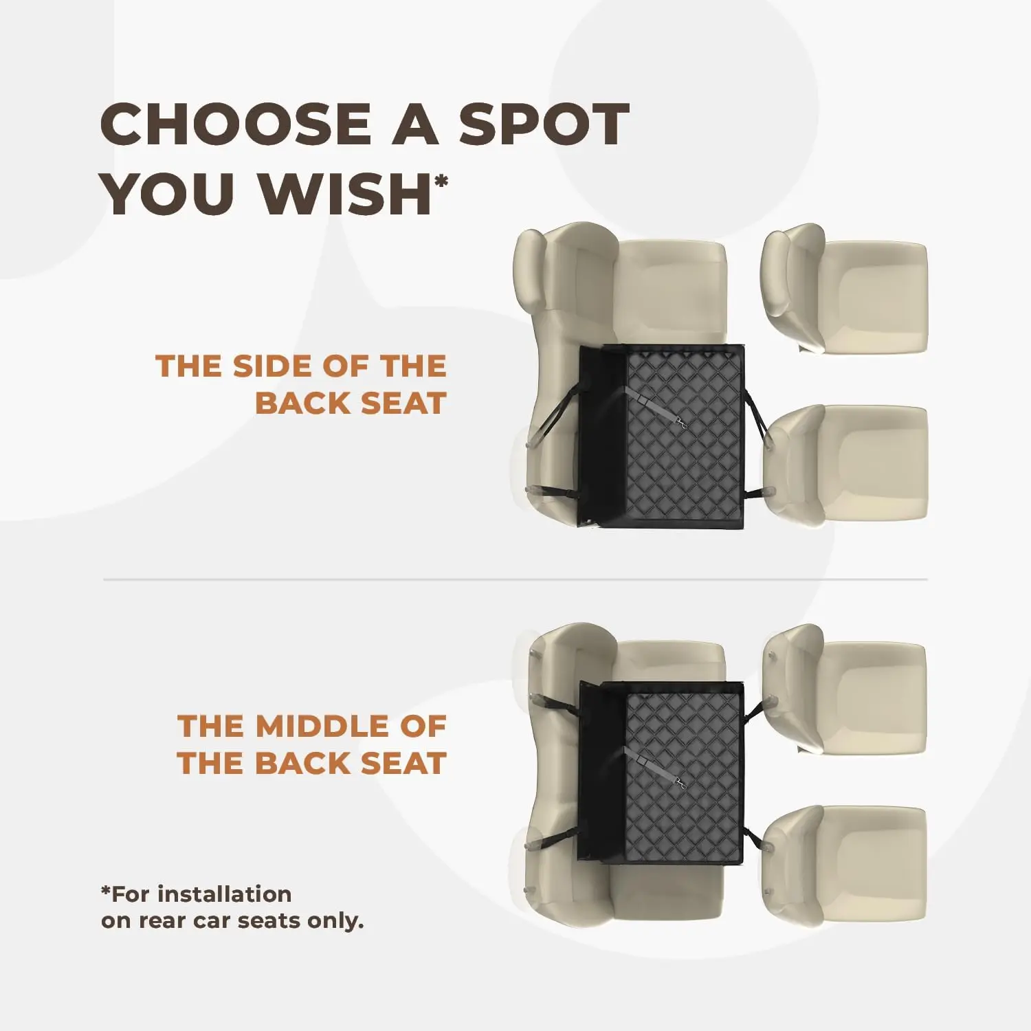 Pet Car Seat Cover Pet Backseat  Car Seat Carrier Cover And Hammock For Dogs With Side Flaps Ecofriendly Pet Car Cover