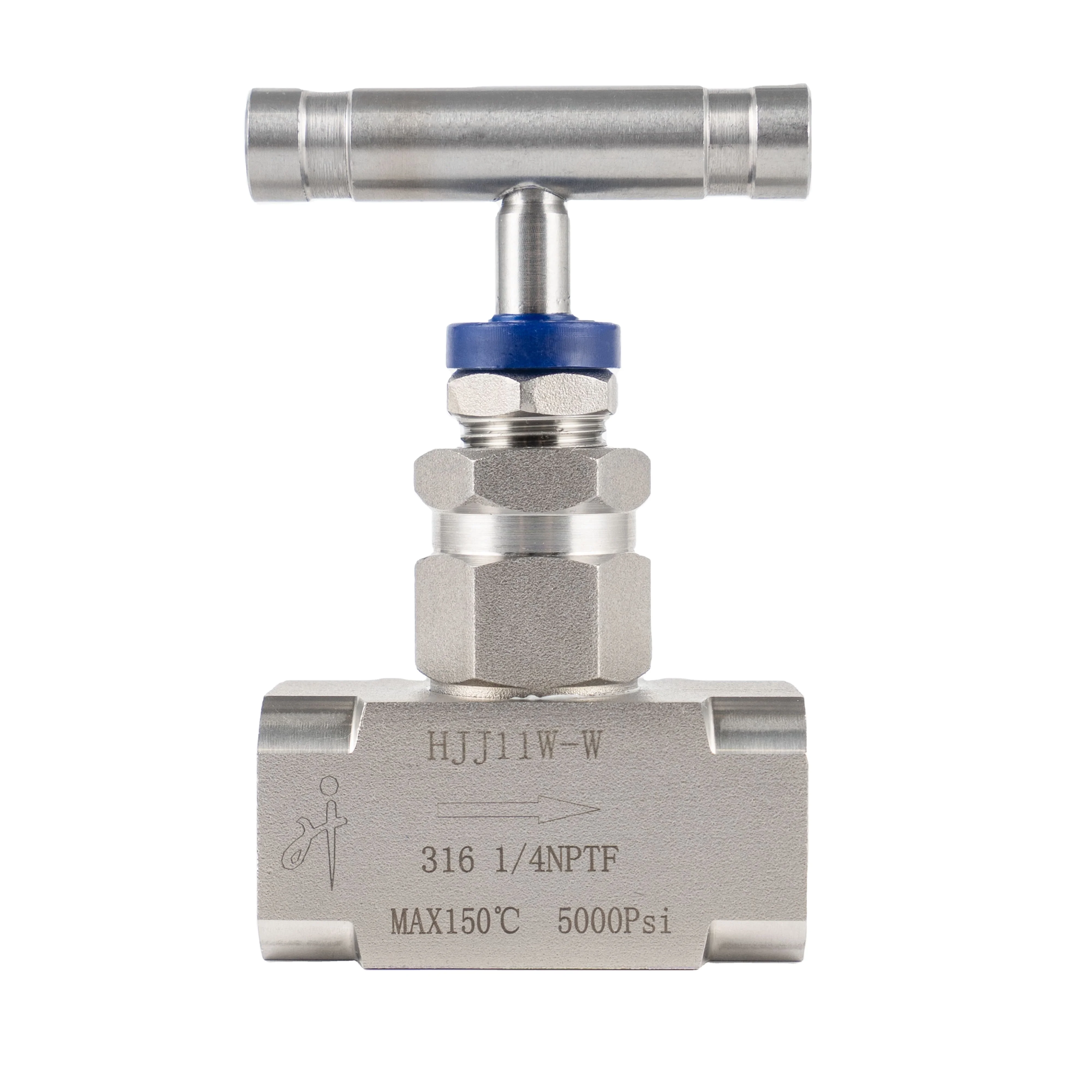 Female NPT Needle Valve 3/8 od Forged Needle Valve 3000-5000PSI  Stainless Steel
