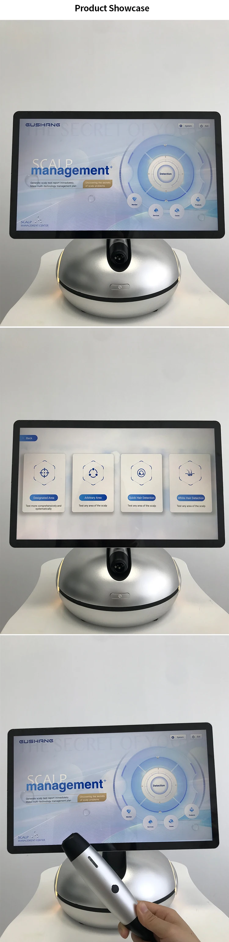 New Hair Scalp Scanner Energizer  Hair Growth Therapy Machine  Head Scalp Massage Scalp Analysis Hair Analysis Machine