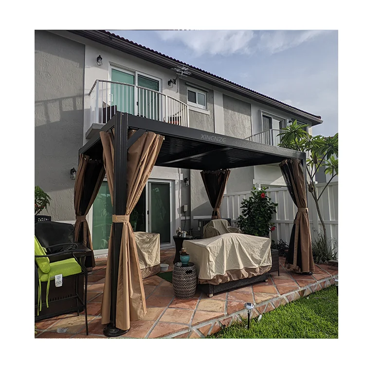 Factory Direct Sunshade Movable Garden Patio Poly Carbonate Roof Aluminum Frame Patio Cover