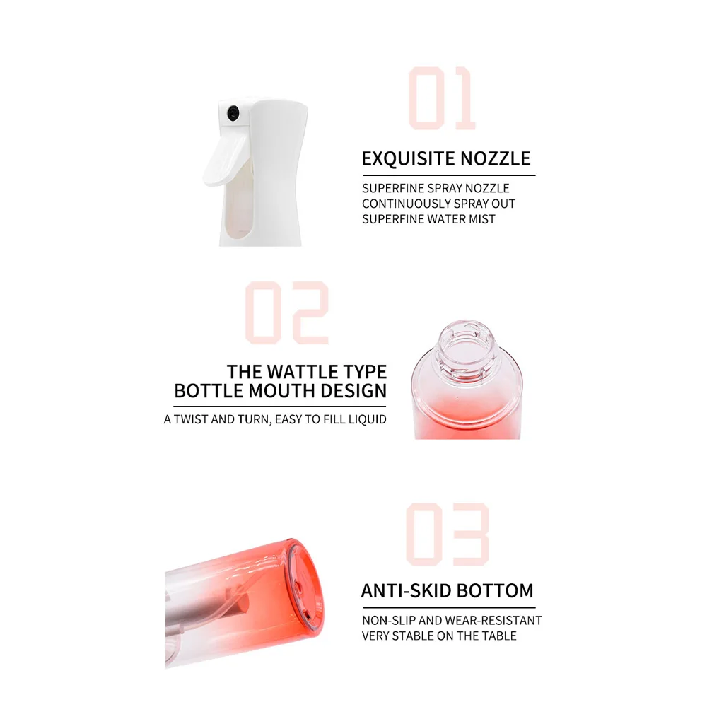 200ML Salon Water Spray Bottle Beauty Hairdressing Fine Mist Bottles Long-Lasting High
