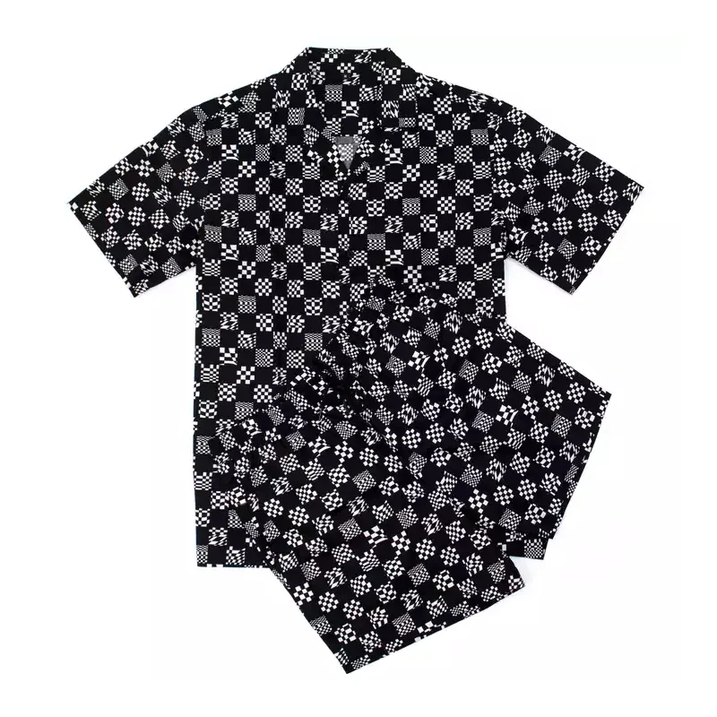 Hawaiian Beach Style Suit Short Sleeve OEM Service Button Up Shirt And Short Set