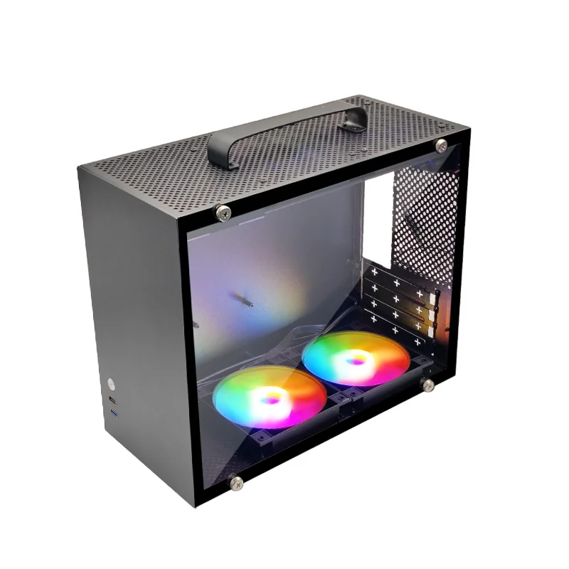 Choiyan New Design High Quality PC Cpu Cabinet Case  ATX  Chassis itx 1U Power Supply Computer Case for Deskshop