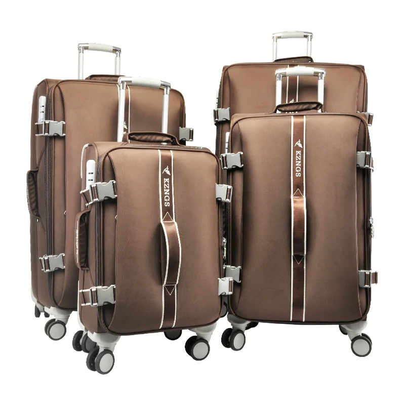 4 набора новейших тканевых мягких чемоданов, оптовая продажа с завода, чемодан на колесах