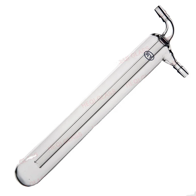 Glassware Set Straight Cold Trap Bubbler, Straight Bubbler/Anti-Reverse Oil Suction Bubble Device Laboratory Equipment