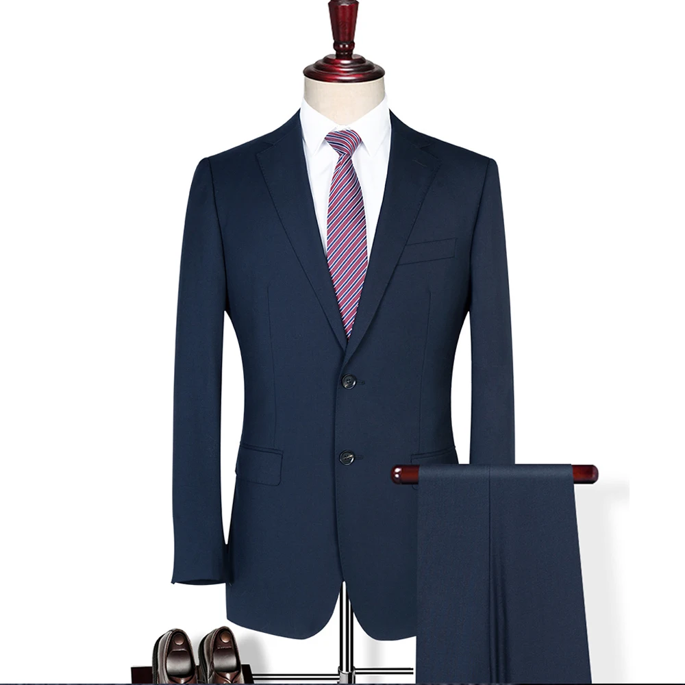 2024 New Premium Feeling Business Wool Suit Suit Two Piece Breathable Comfortable Best Man Groom Exquisite Suit 7334
