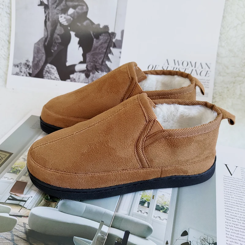 Новая Теплая Повседневная износостойкая мужская обувь на флисе для осени и зимы