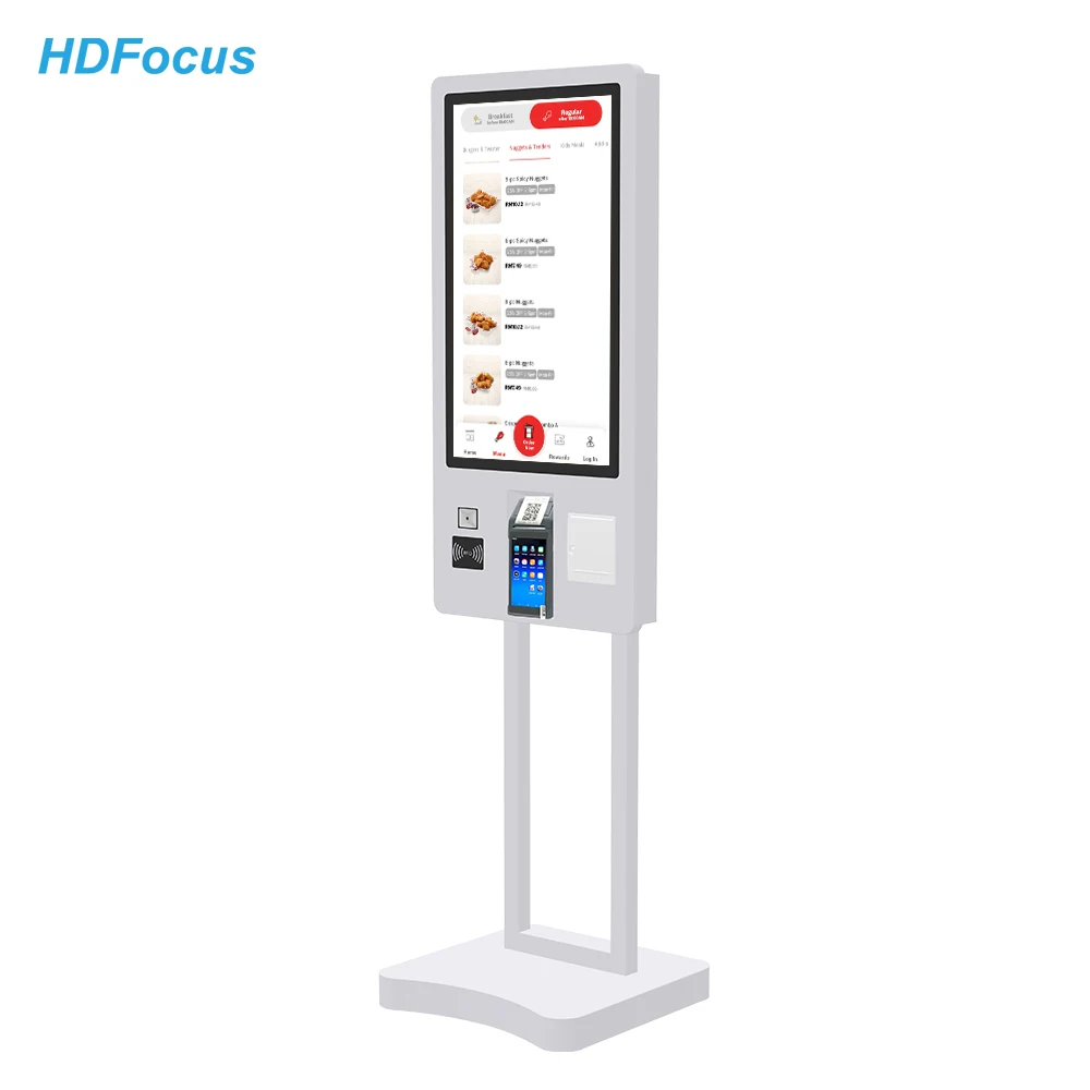 32 Inch Self Service Kiosk Pos Payment Terminal Kiosk Printer Qr Code Scanner Self Ordering Kiosk For Mc Donalds Burger