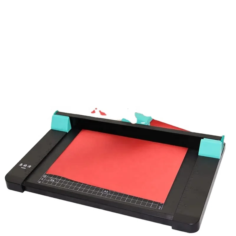 Paper Cutter A4 Paper Cutter Portable Cutting Board Paper with Finger Protection and Page Ruler Photos Craft Project Labels