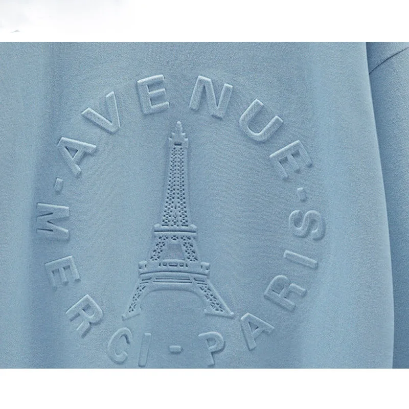 Wholesale streetwear hoodies casual custom embossed high quality women hoodie