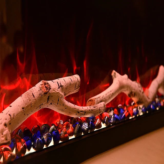 Modern Decorative Indoor Electrical Fire Place 3D Flame Fireplace Remote Control LED Light Electric Fireplace