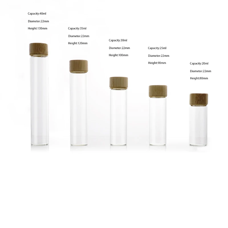 High Quality Airtight Portable Taking Away Glass Jars Storage Jar With Lid Mini Glass Food Storage Canister With Bamboo Lid