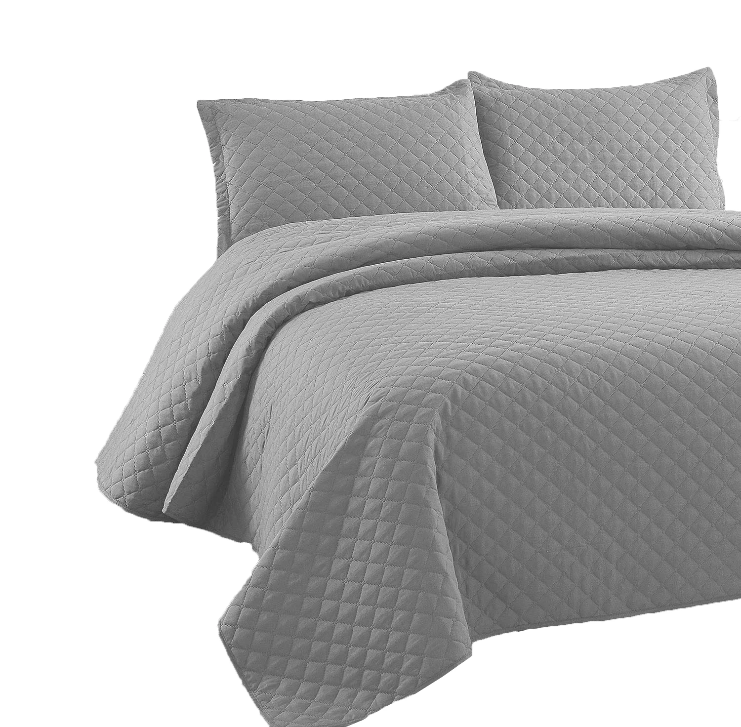 summer Quilted bedcover wholesale, Diamond pattern reversible quilted coverlet, quilted bedding set,