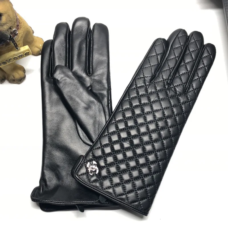 2021 autumn and winter new sheepskin gloves men and women wear-resistant outdoor warm fashion leather gloves wholesale custom
