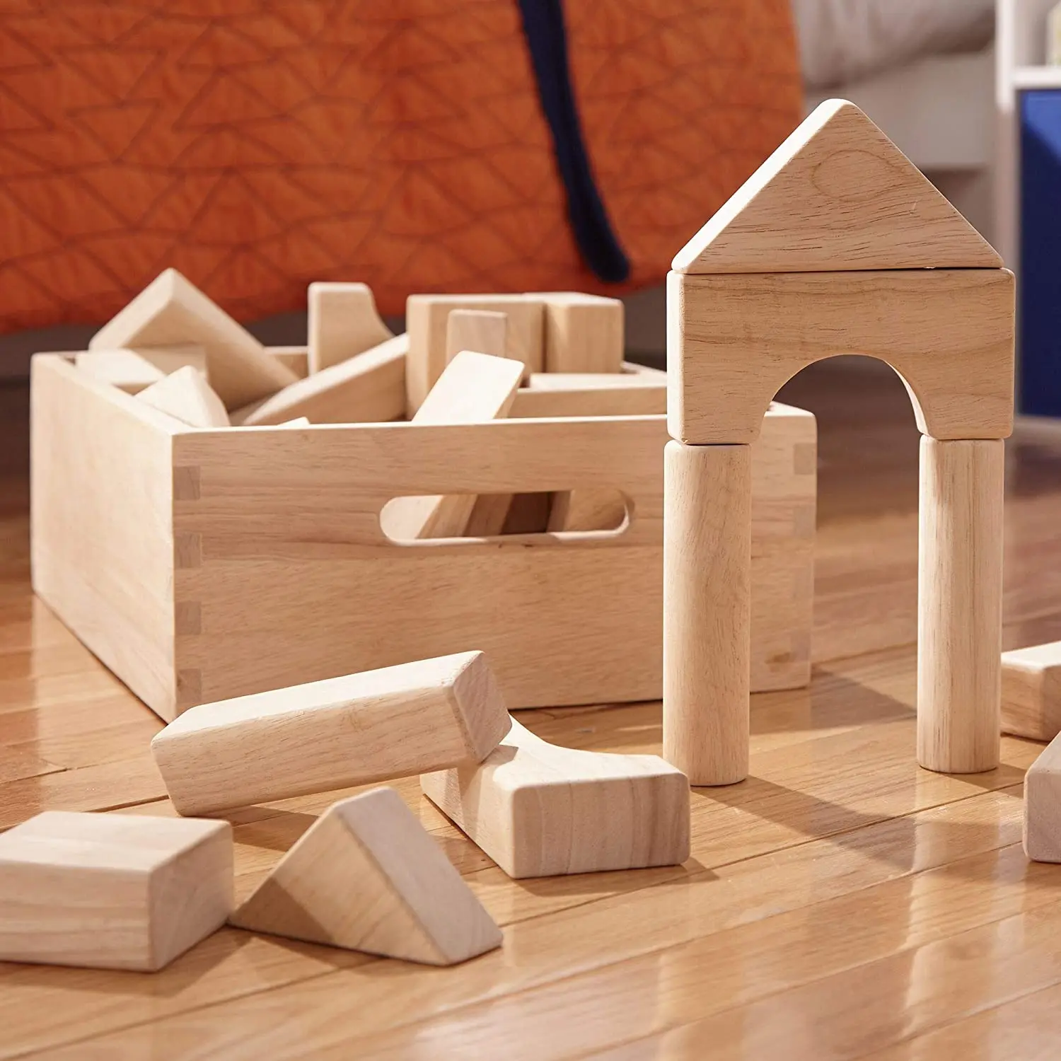 OEM - ODM Set of Wooden Building Blocks -Puzzle with wooden blocks - Natural wooden toys safe for children