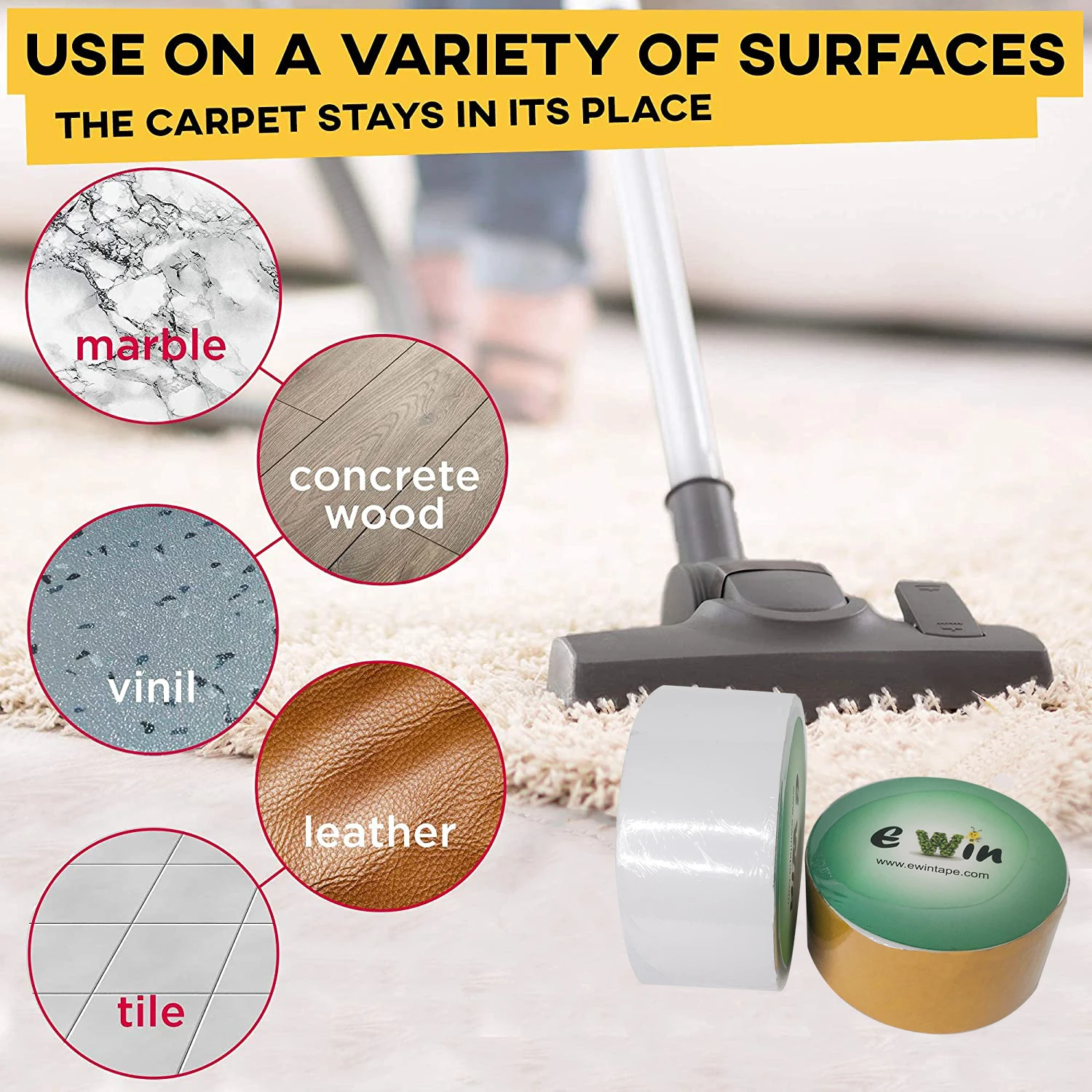 Wholesale Strong Self-adhesive Rug Tape, Hardwood Floors Waterproof Exhibition Strong Adhesion Double-sided Carpet Tape