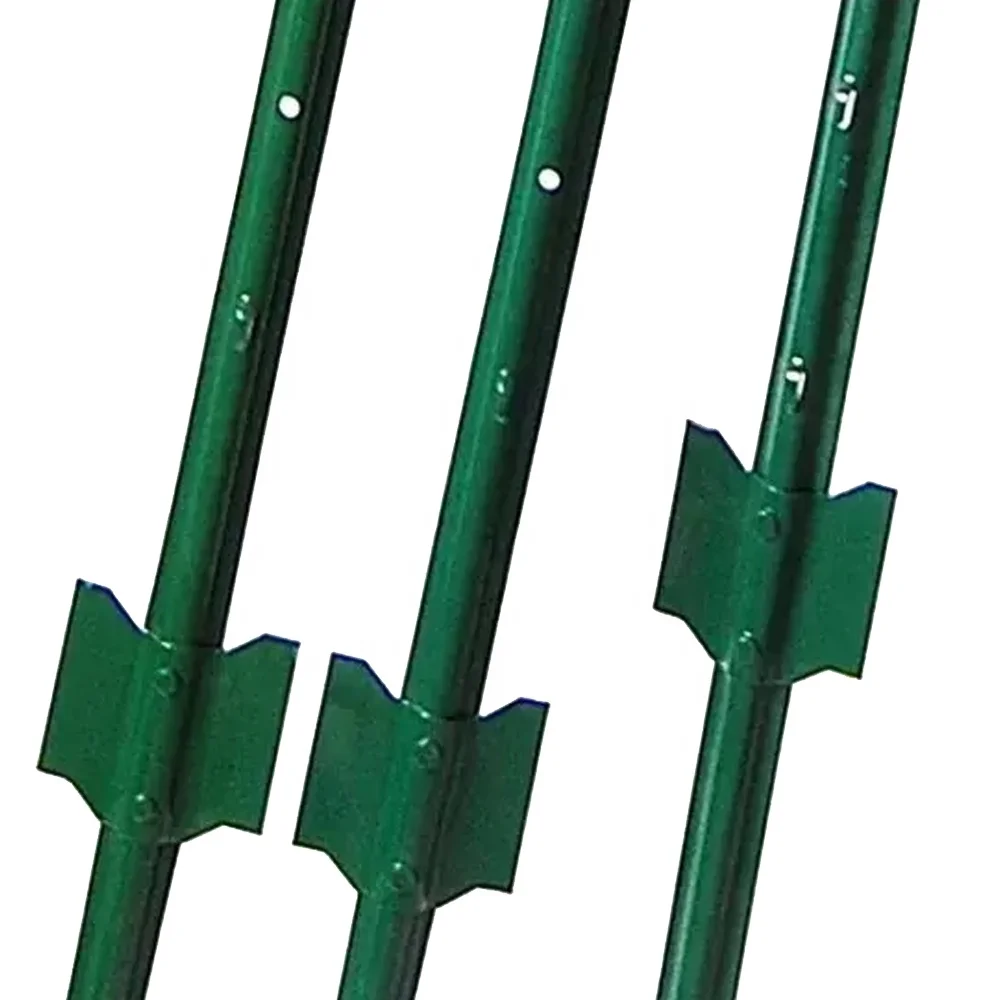 Американская ферма 6 футов T забор столб из колючей проволоки оцинкованной стали железа Зеленый металл Post