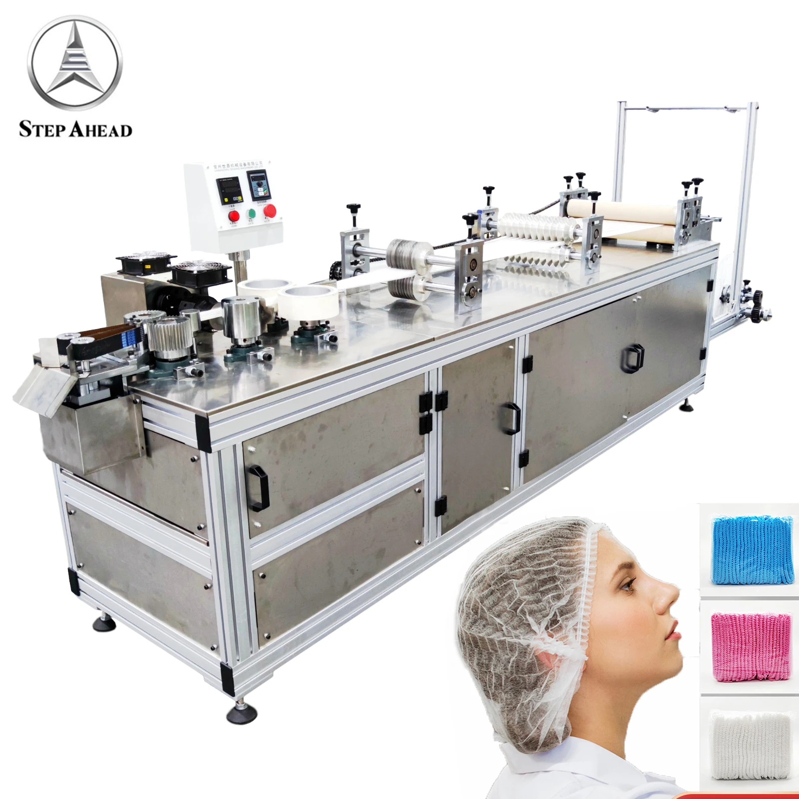 Fully Automate High Speed Medical Disposable Non Woven Elastic Doctor Surgical Cap Making Machine