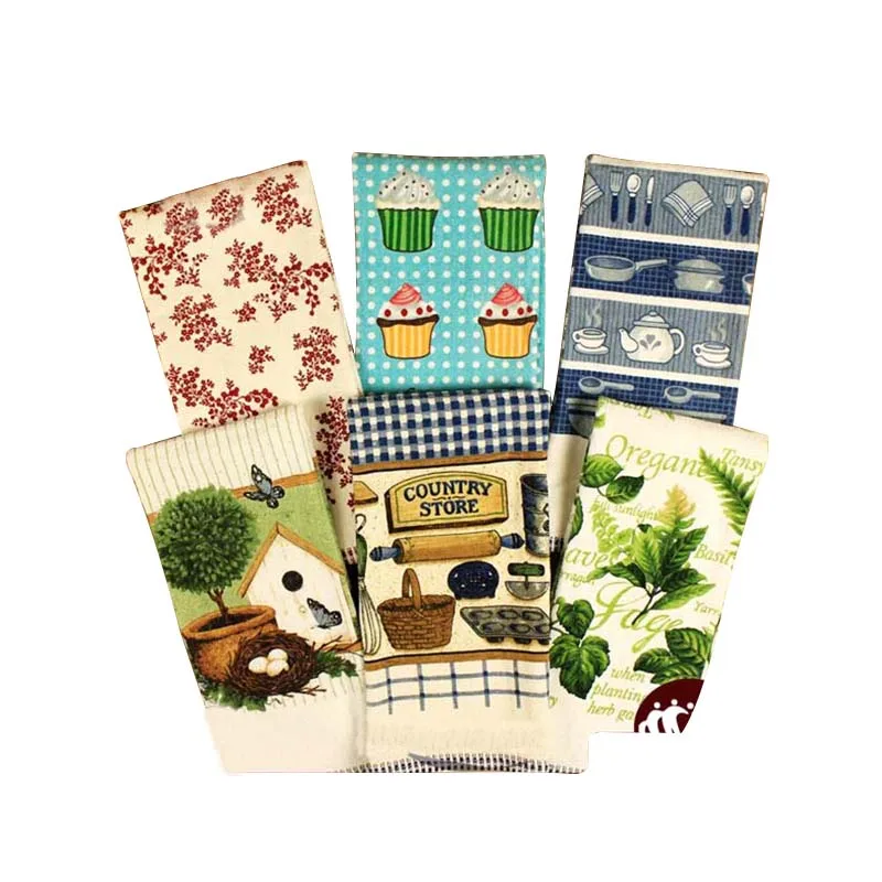 100%cotton 32s/2 velour printed customized kitchen tea towels