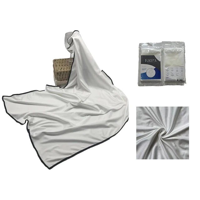 White Sustainable  Glass Opp Bag Microfiber Cleaning Cloth Wine Glass Polishing Cloth Silk Printing Glass Towel 1000pcs