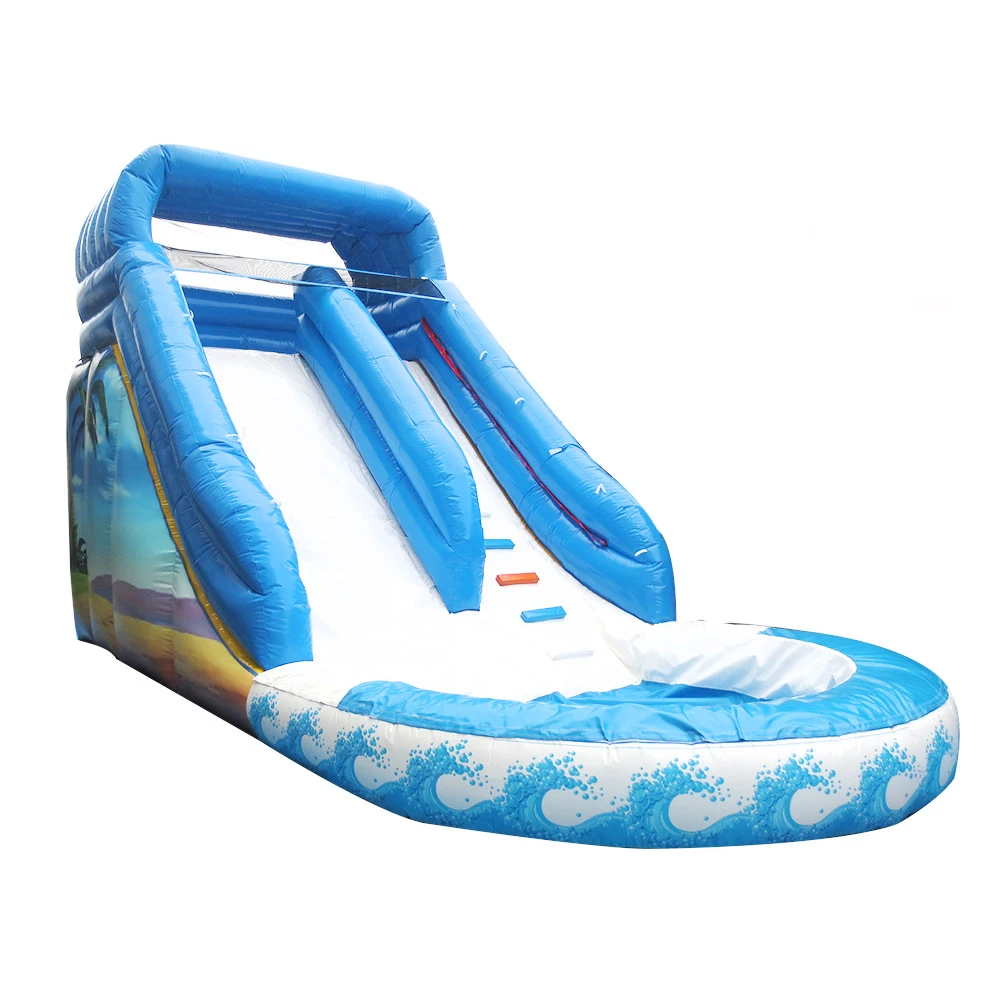 new wholesale backyard palm tree 18ft china factory inflatable amusement small game swimming pool water slide