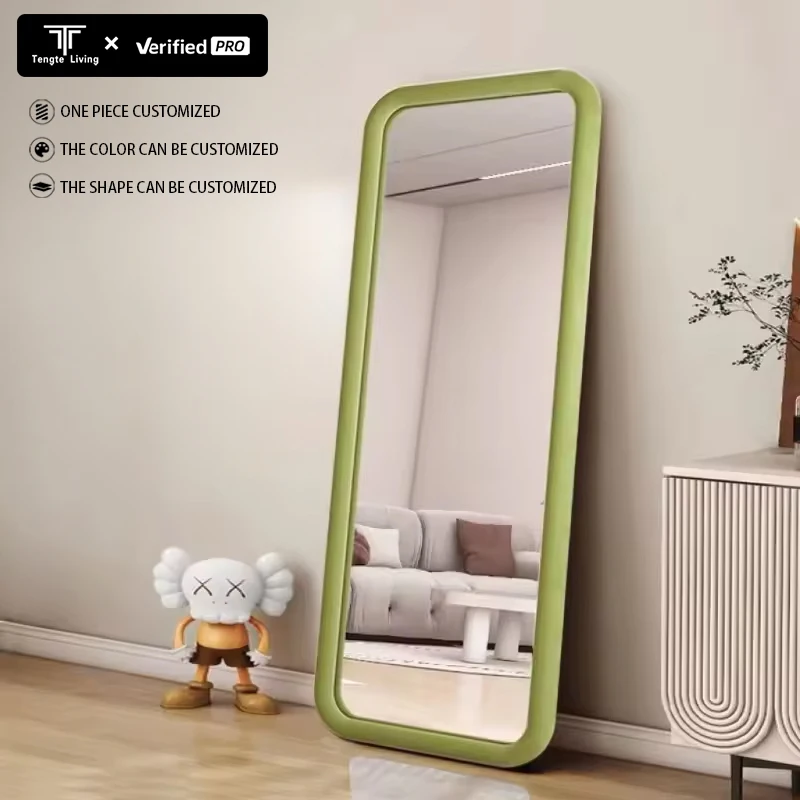 Modern Large Rectangular Glass Decorative Mirror Full-Length Wall & Ceiling Velvet Flannel for Living Room Bedroom Wholesale
