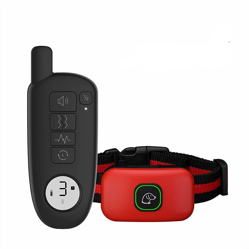 Intelligent remote control LED digital display pet dog training device waterproof electronic collar bark stopper
