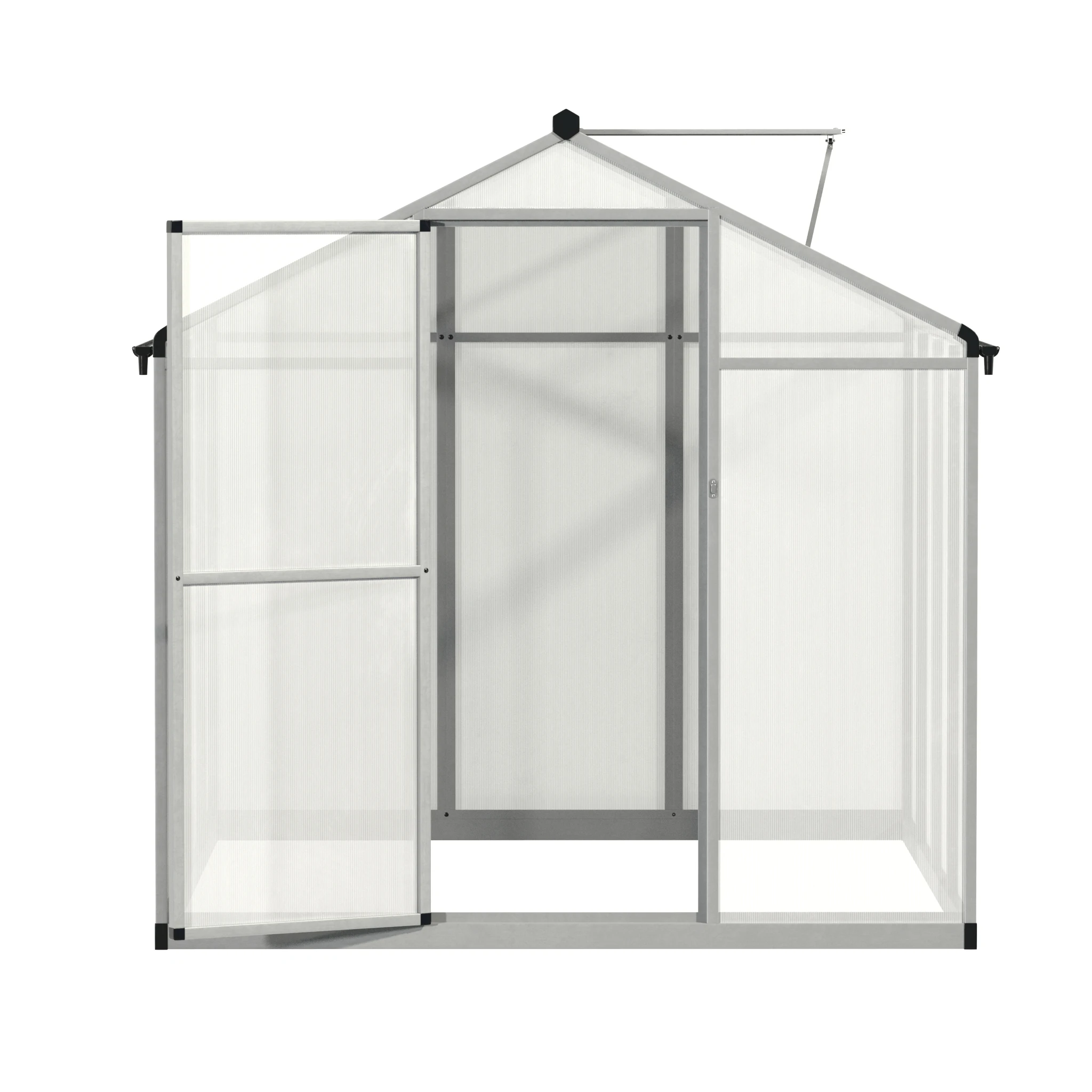 Aluminum frame walk in green house black plant indoor large greenhouse manufacturers China