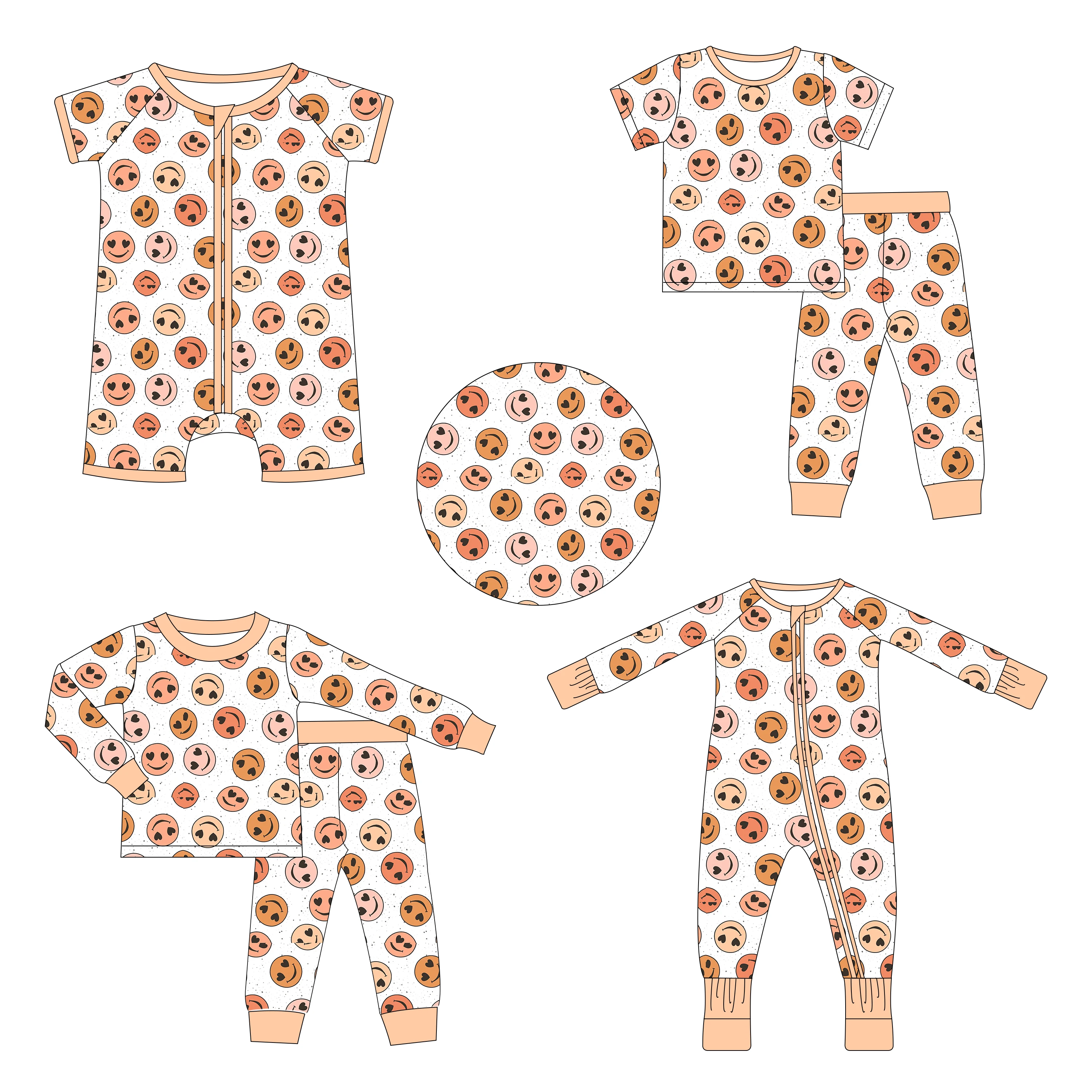 Летний 100% хлопковый комбинезон для детей 0-1-2 лет