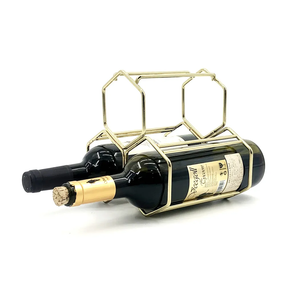New Original Wine Flight Holders Shelves Chrome Plated Iron Wire Wine Storage Rack Wine Bottle Boxes With Glass Holder Chain
