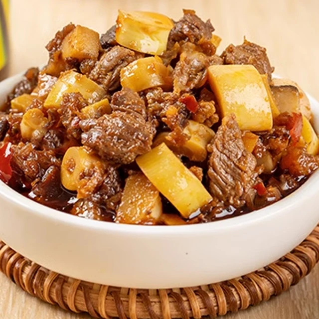 Diced Beef with Bamboo Shoot Instant Food Rice Pasta Condiments 180g Beef Meat Flavor Condiments for cooking sauce