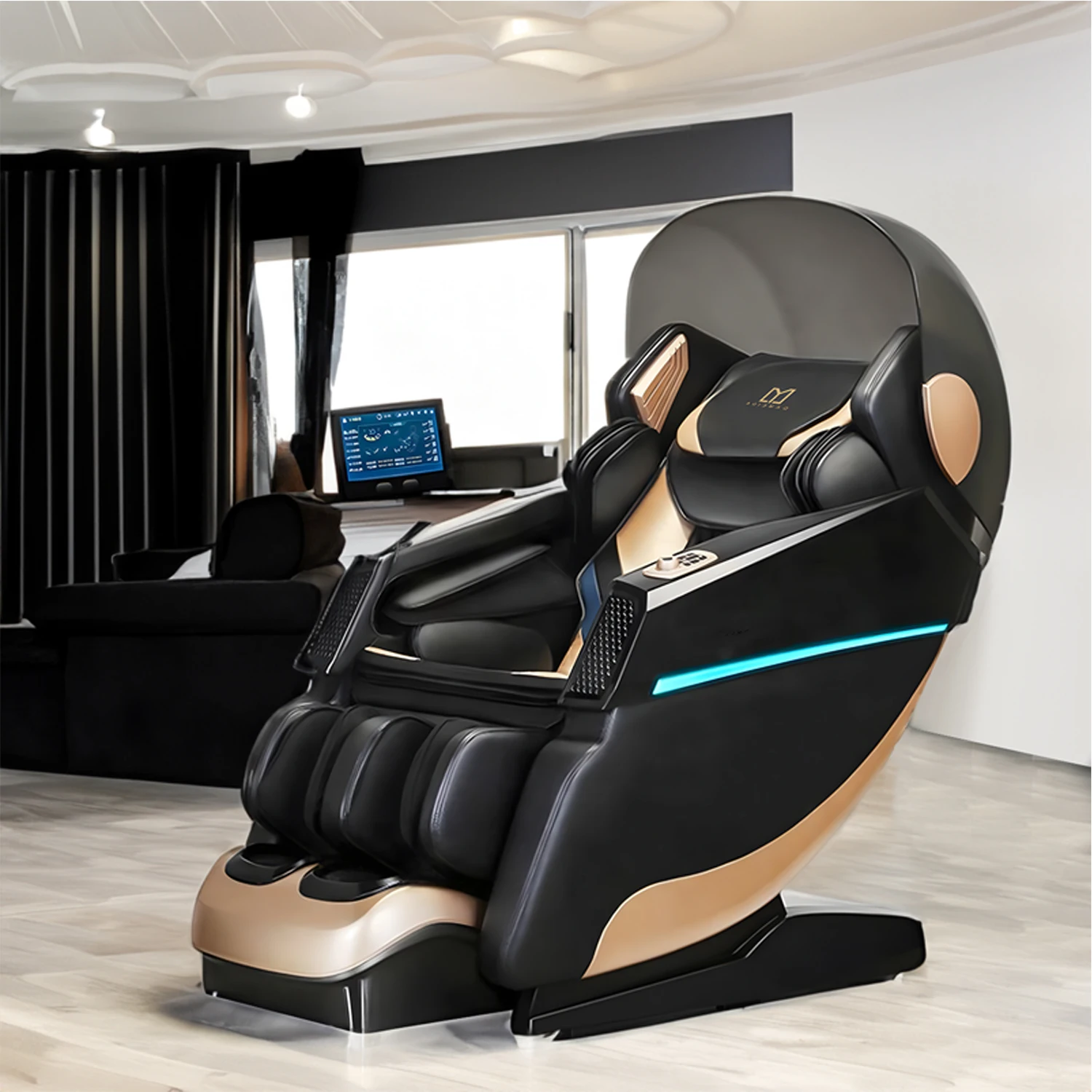 Luxury SL Track 4d Ai Voice Body Detection Full Body Airbags Zero Gravity Other Massage Products, Electric 3d Massage Chair