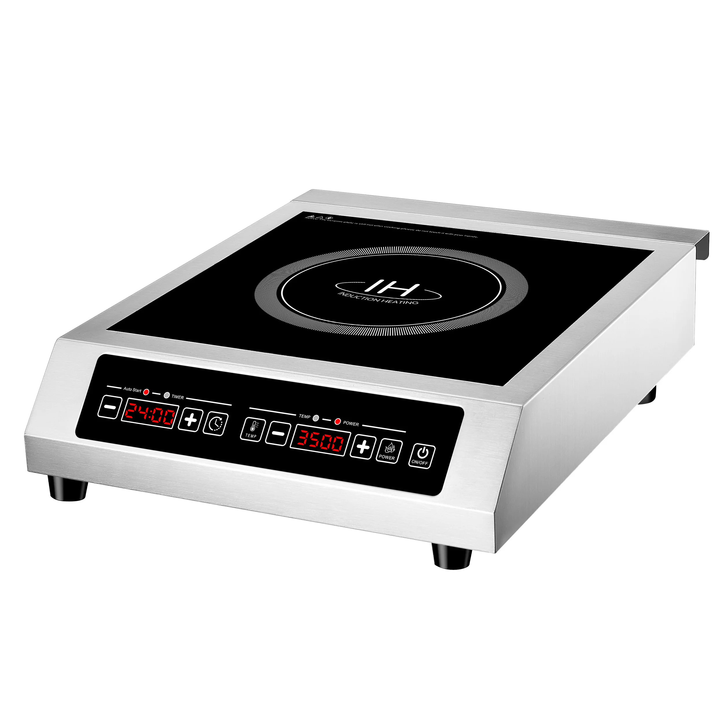 Bunrer Induction Cooking Stove Cooker Stainless Steel Waterproof 3500W 4 Black Silver OEM Power