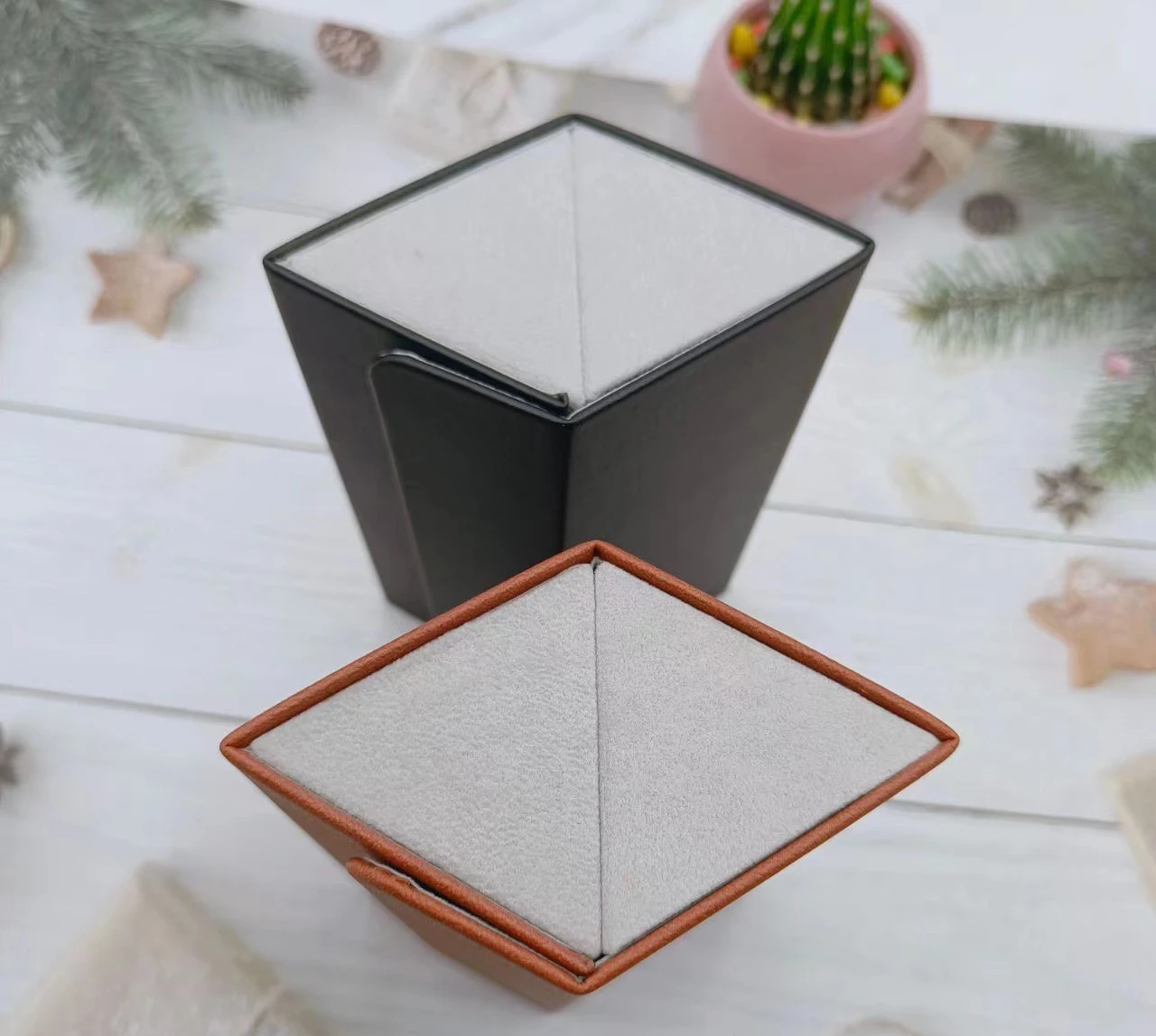 Two-in-one new glasses box multi-functional glasses case pu leather high-grade sunglasses storage box