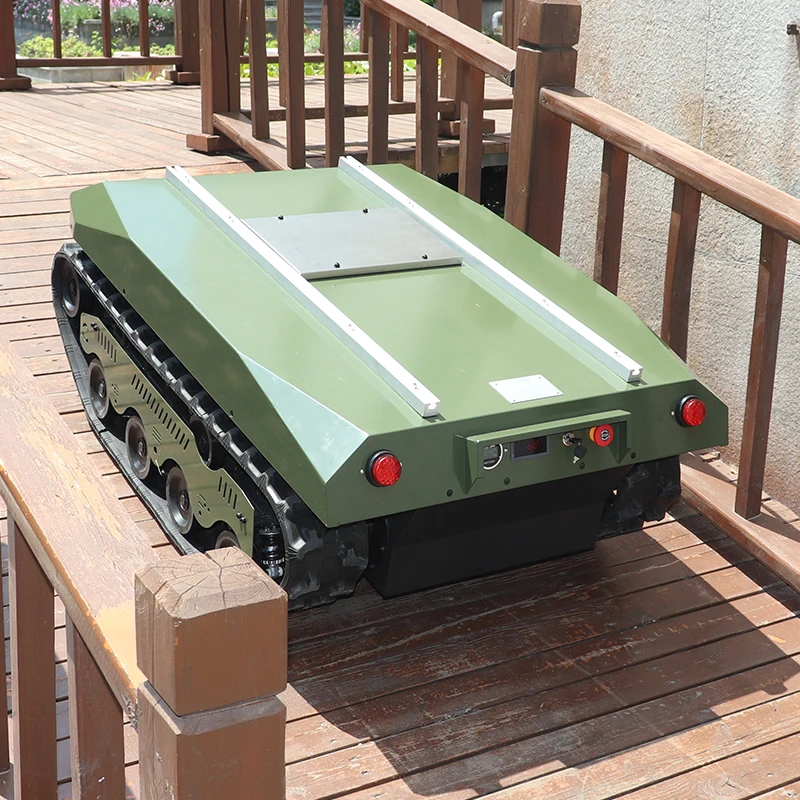 All terrain robot rubber track chassis crawler armored tracked vehicle  rubber track crawler  robot chassis