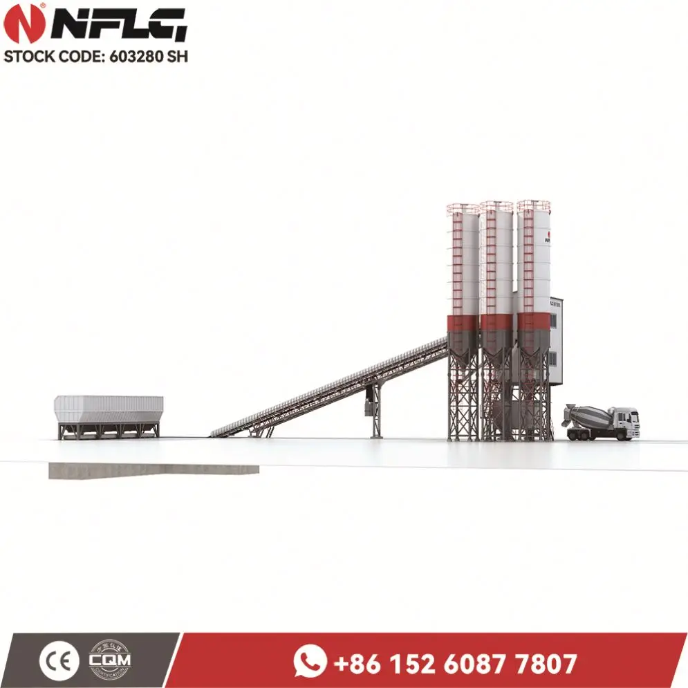 Engineering & Construction Machinery Hzs120 Fixed Concrete Batching Plant