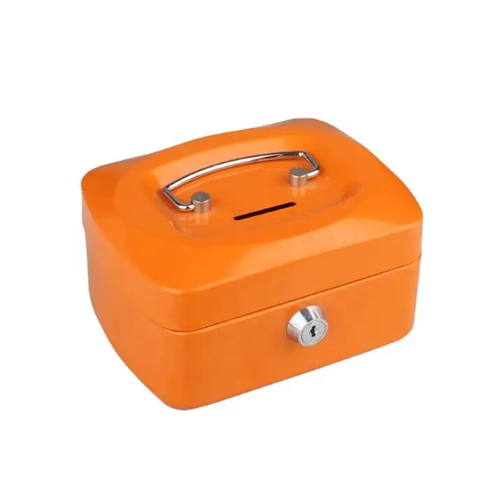Portable Piggy Bank Money Safe Box Cash Drawer Safe Cabinet,Large Cash Box with Combination Lock Safe Metal Money Box