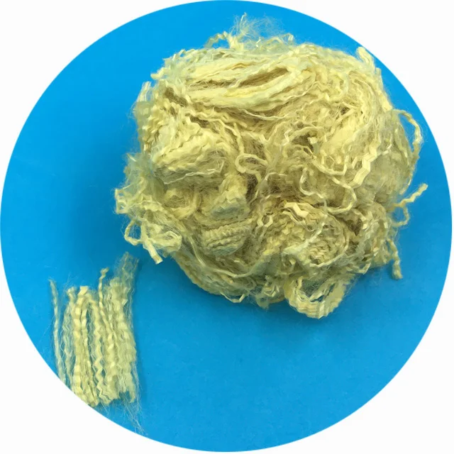 High strength golden yellow flame retardant para aramid fiber