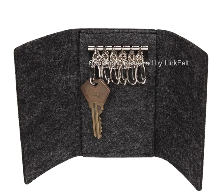 
Wholesales Custom Felt Cheap Cute Key bag for Car Key/ Ring Key/ Chain Key 