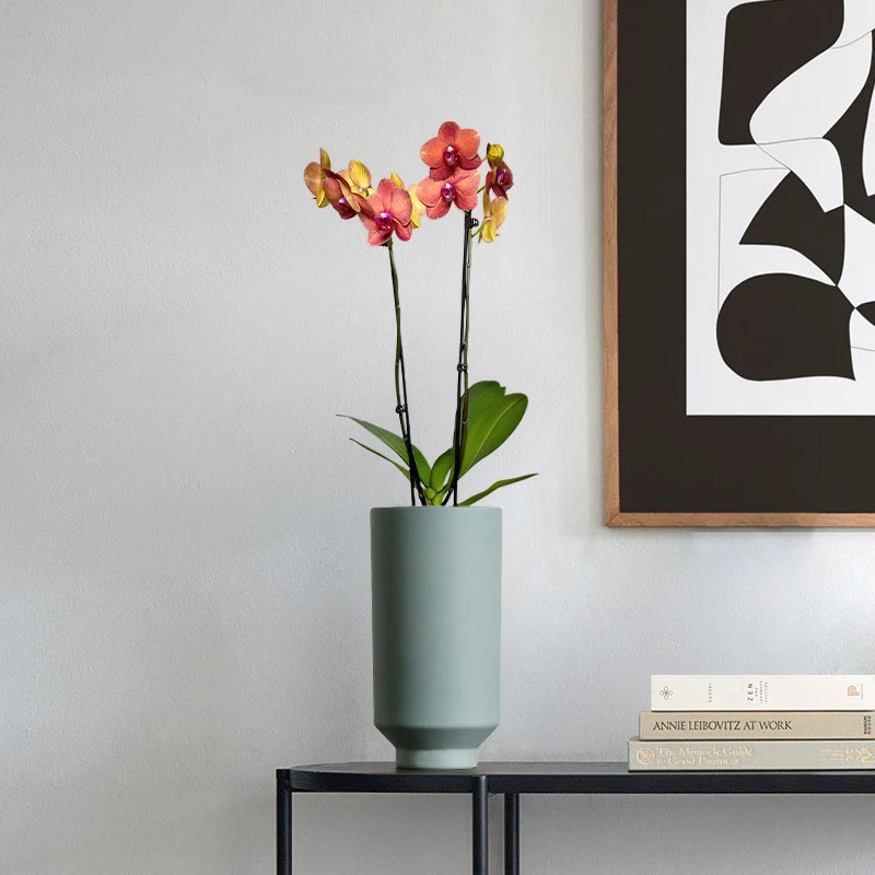 Home hotel ceramic decoration non glazed black vase nordic minimalist ceramic home decor vase