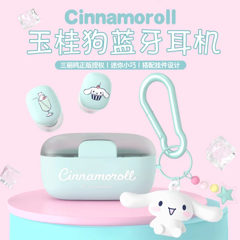 Высококачественная Bluetooth-гарнитура Sanrioed беспроводные наушники Kuromi Melody спортивные для бега