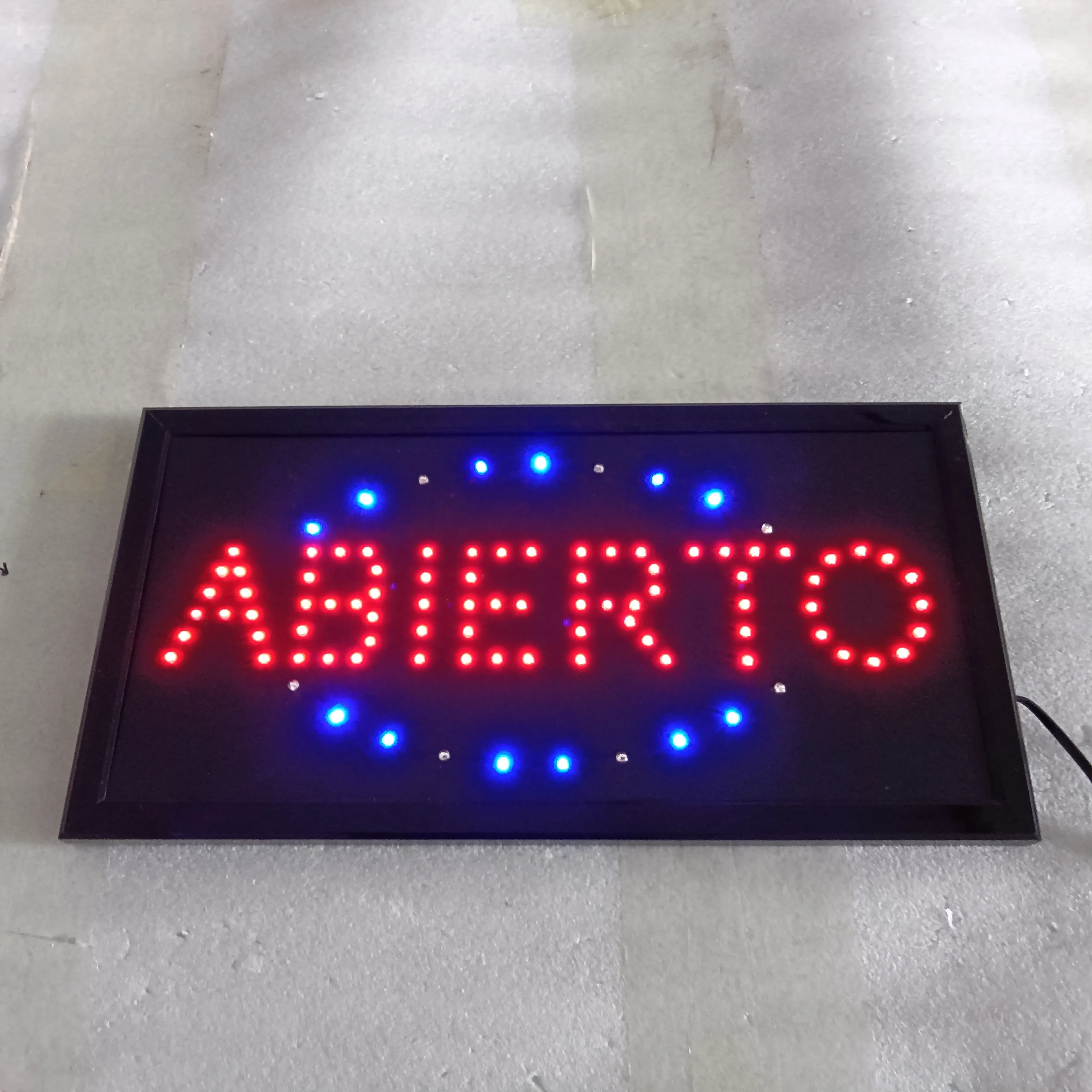 2023 new LED ABIERTO Sign Electronic Billboard Bright Advertising Board Flashing Window Display Sign for shop advertising