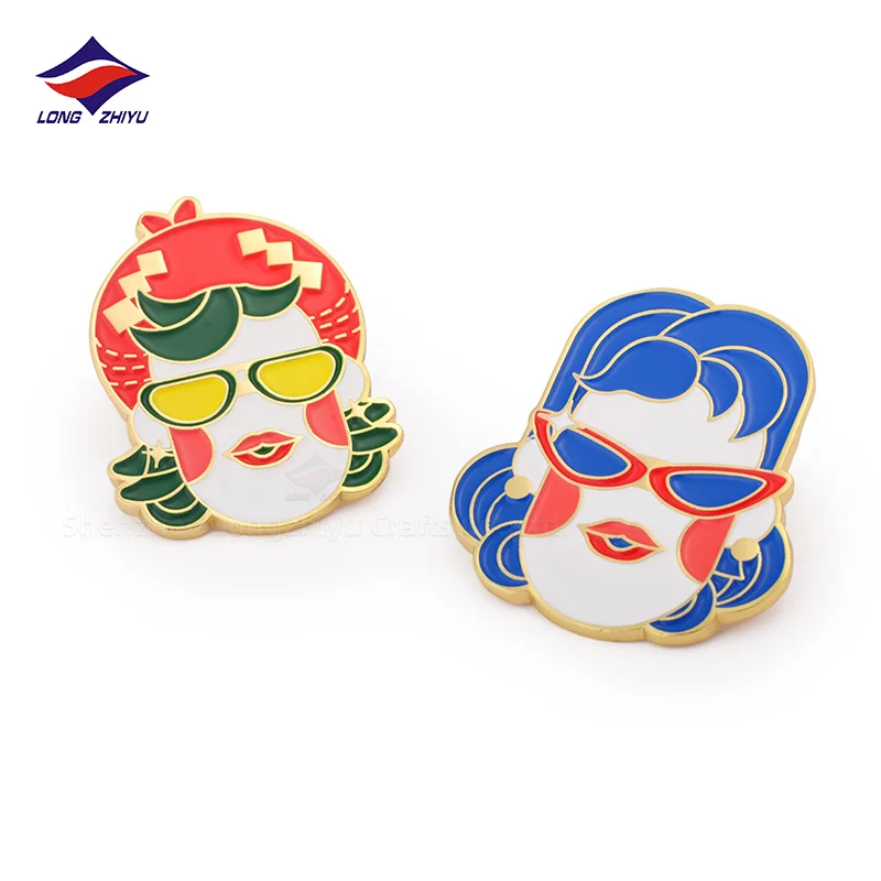 Longzhiyu Professional Custom Clothes Badges Mini Metal Crafts Soft Enamel Lapel Magnetic Pins for Clothes