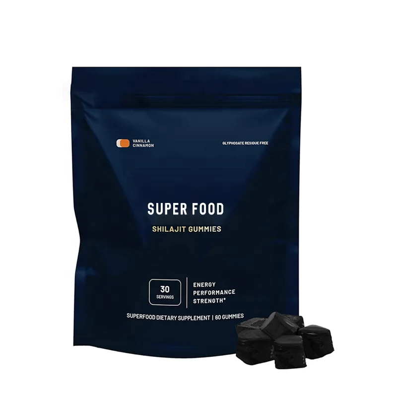 OEM Shilajit Gummies поддерживает натуральную энергию и силу ванильную корицу 30 Порций Мармеладные