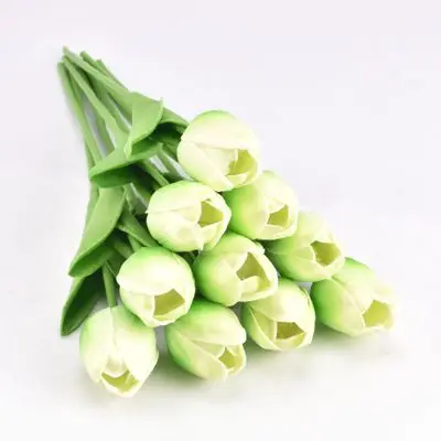 
Wholesale home decoration simulation PU mini artificial tulip flower fabric flowers resin flower 